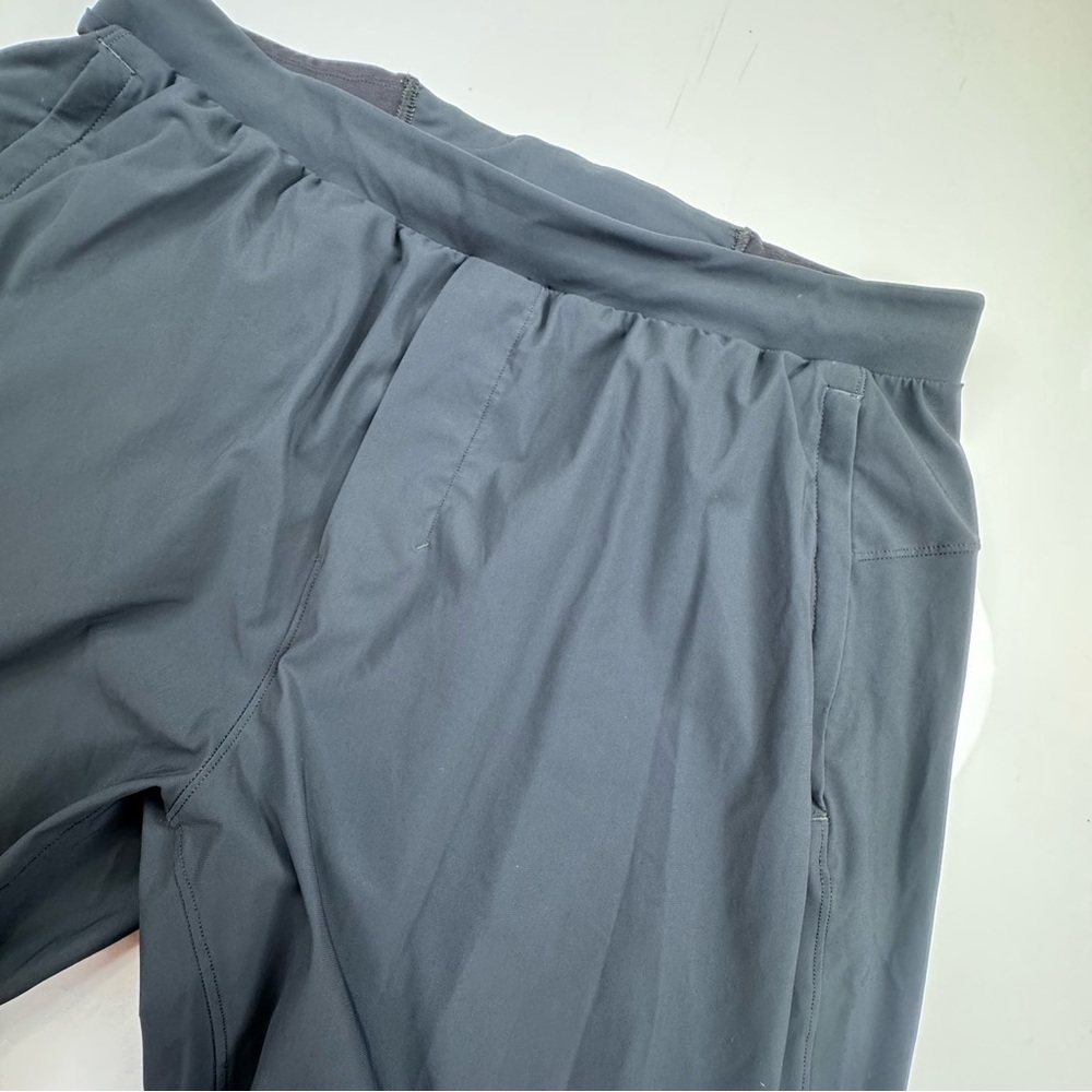 lululemon Surge Jogger Men Large Black Stretch Drawstring Zip Cuff Gym Training - Picture 7 of 16